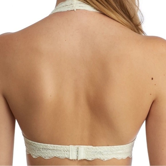 Free People Galloon Lace Halter Bra Powder White XSmall - Picture 4 of 6